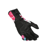 MACNA KROWN MULHER MOTOCICLETA COURO LUVAS ROSA CINZA