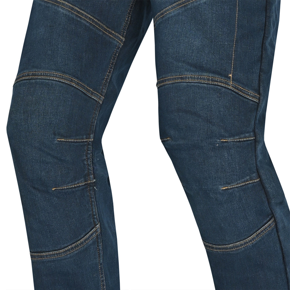 BELA VAQUERO Jeans Crack Moto Calças Azul