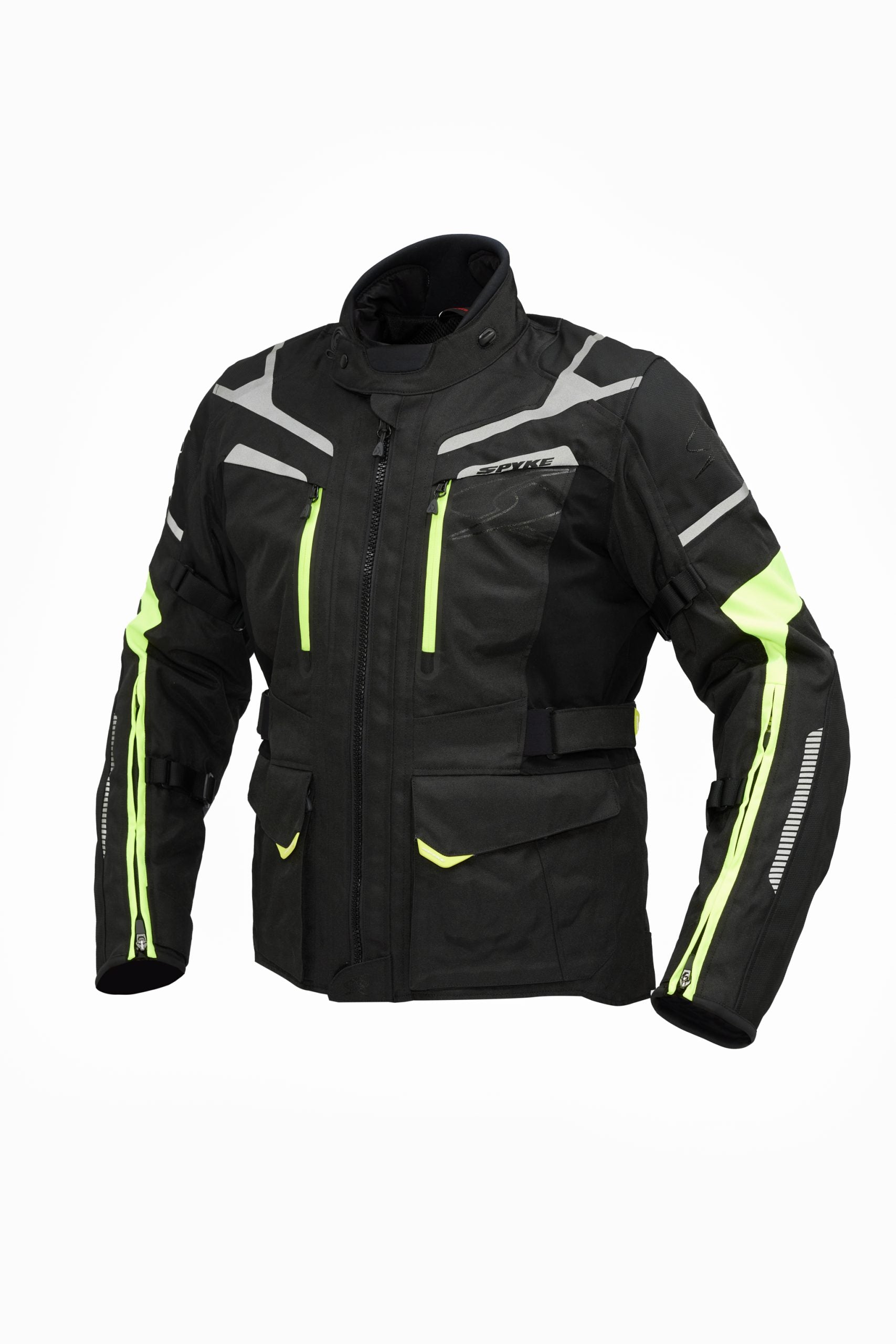 SPYKE - COMPASS DRY TECNO JACKET BLACK/FLUOYELLOW - SECURTEX MOTOR S.L (t/a MaximoMoto)