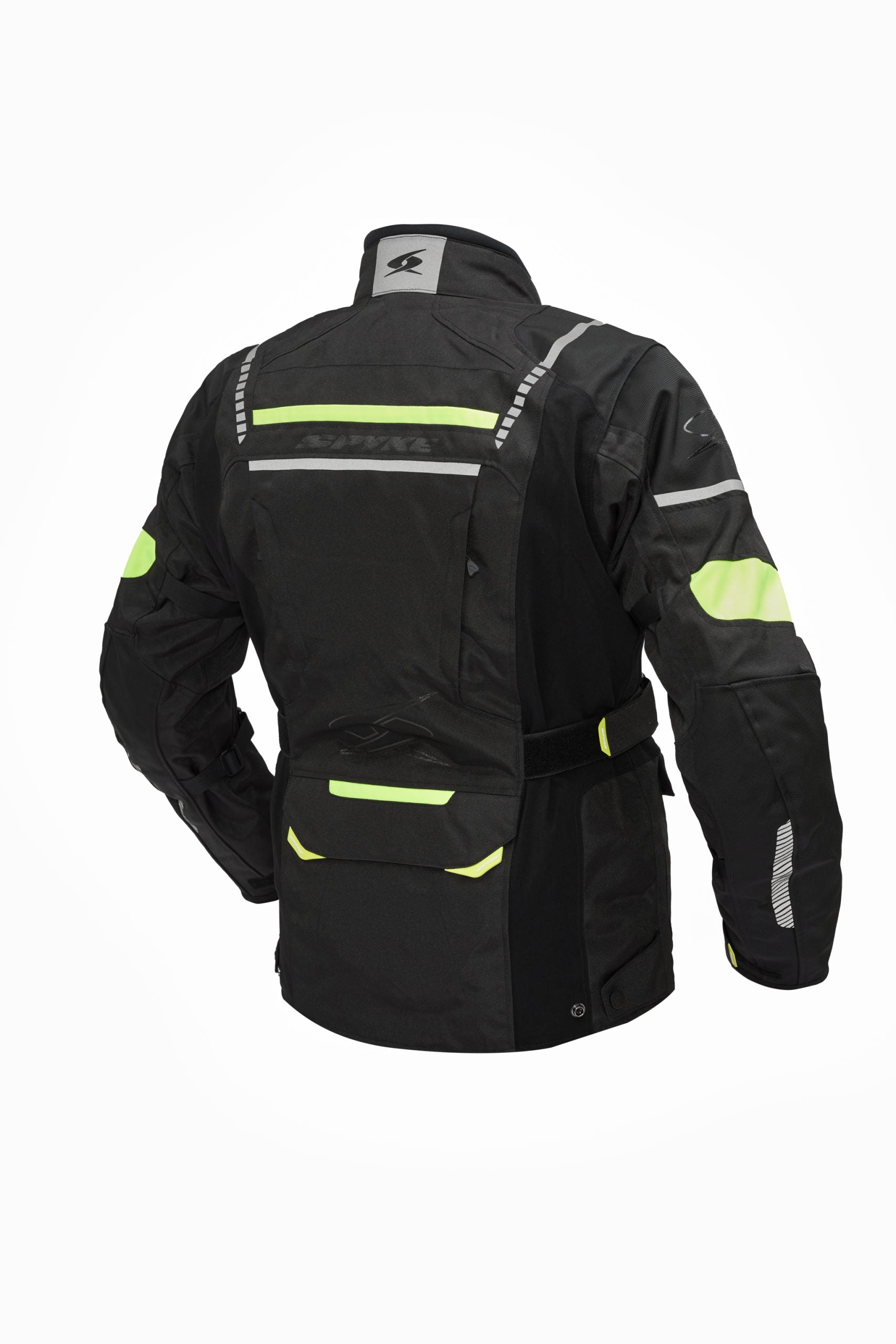 SPYKE - COMPASS DRY TECNO JACKET BLACK/FLUOYELLOW - SECURTEX MOTOR S.L (t/a MaximoMoto)