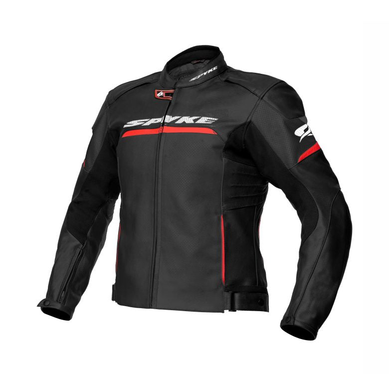 SPYKE IMOLA EVO 2.0 Motorcycle Leather Men's Jackets Black Red Fluorescent – 1 – Maximomoto PT