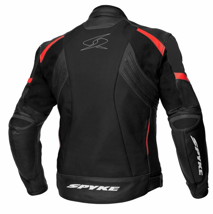 SPYKE IMOLA EVO 2.0 Motorcycle Leather Men's Jackets Black Red Fluorescent – 2 – Maximomoto PT