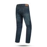 BELA Denim Jeans Urbano Moto Senhora Calcas Vintage Azul 32L