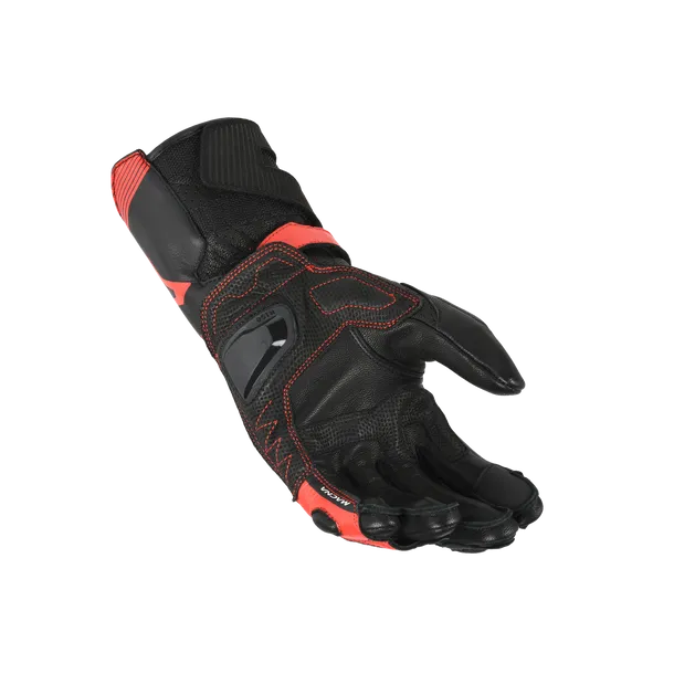 MACNA THUNDER MOTOCICLETA COURO LUVAS PRETAS VERMELHAS – 2 – Maximomoto PT