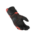 MACNA THUNDER MOTOCICLETA COURO LUVAS PRETAS VERMELHAS