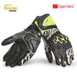 BELA ARMOUR PRO Moto Couro Luvas Preto Amarelo