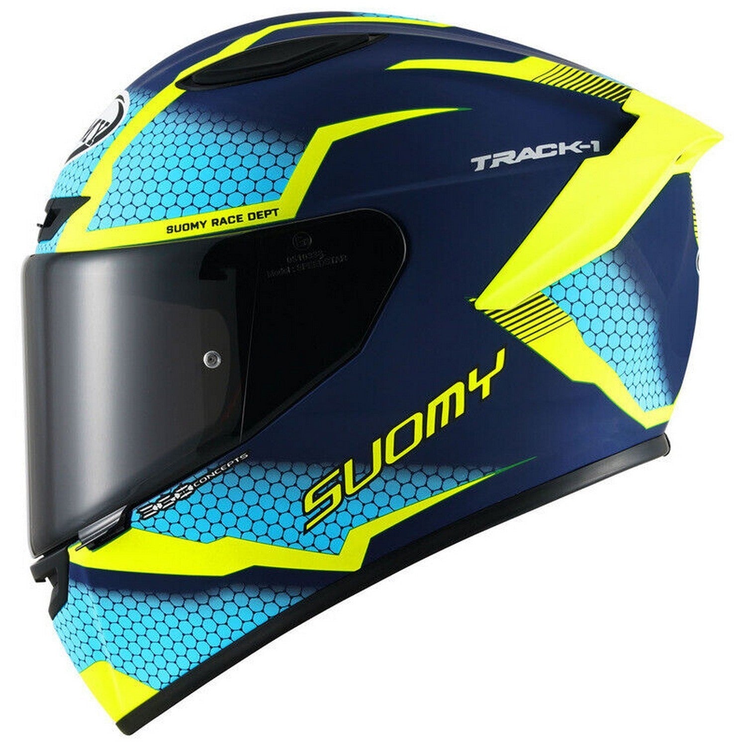 SUOMY-CASCOS TRACK-1 REACTION MATT BLUE/YELLOW – 3 – Maximomoto PT