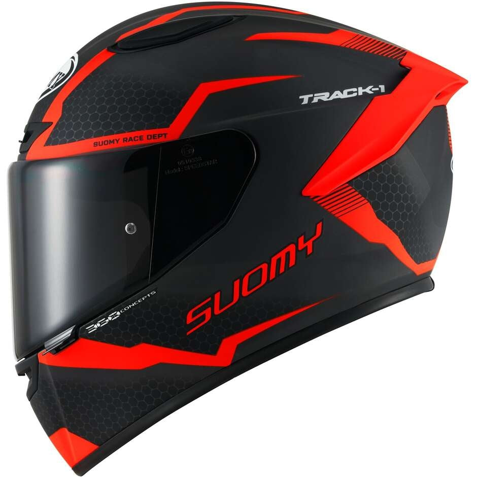 SUOMY-CASCOS TRACK-1 REACTION MATT ANTHRACITE/RED – 3 – Maximomoto PT