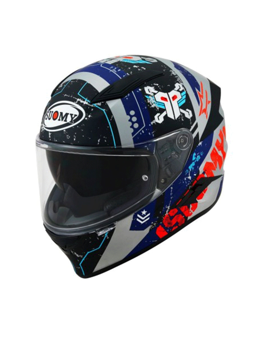 SUOMY-CASCOS SPEEDSTAR TACTIC MATT SILVER/RED – 1 – Maximomoto PT
