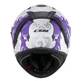 CGM 311F BLAST CLOUD CASCO INTEGRAL BLANCO MORADO MATE
