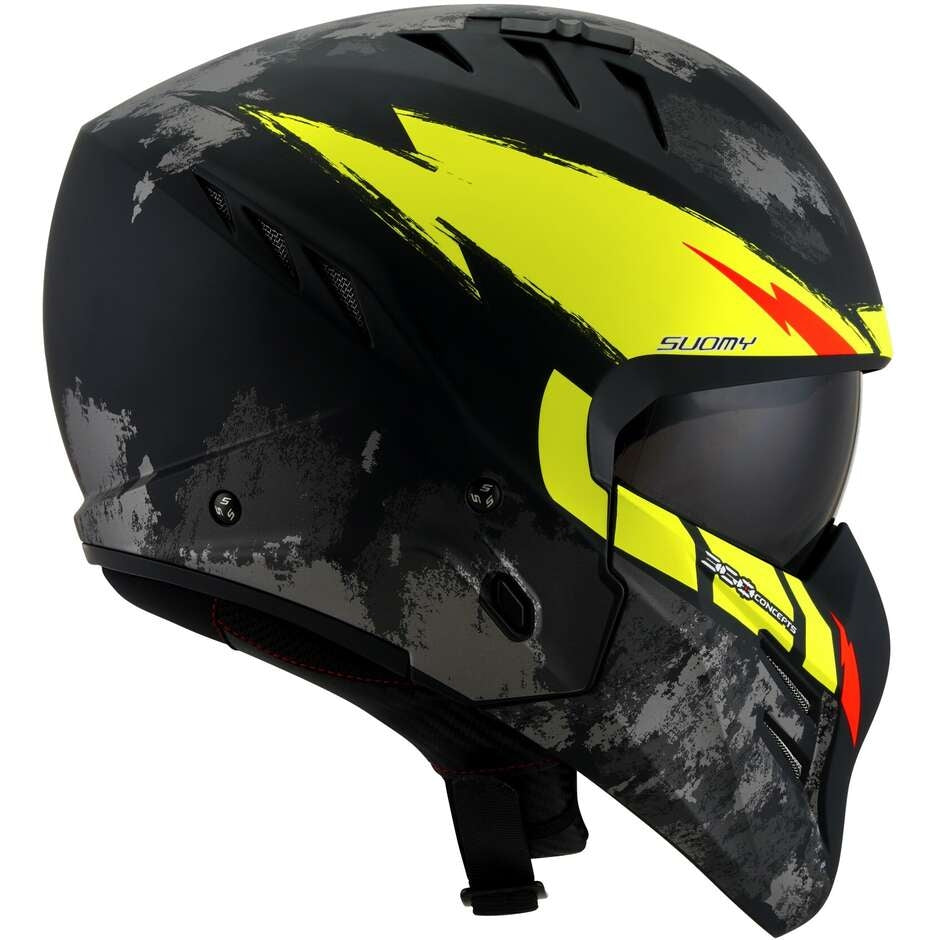 SUOMY-CASCOS ARMOR HIGH VOLT MATT BLACK/YELLOW – 4 – Maximomoto PT