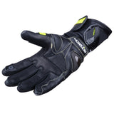 R-TECH ROBO Moto Homem Couro Luvas Preto Fluorescente Amarelo