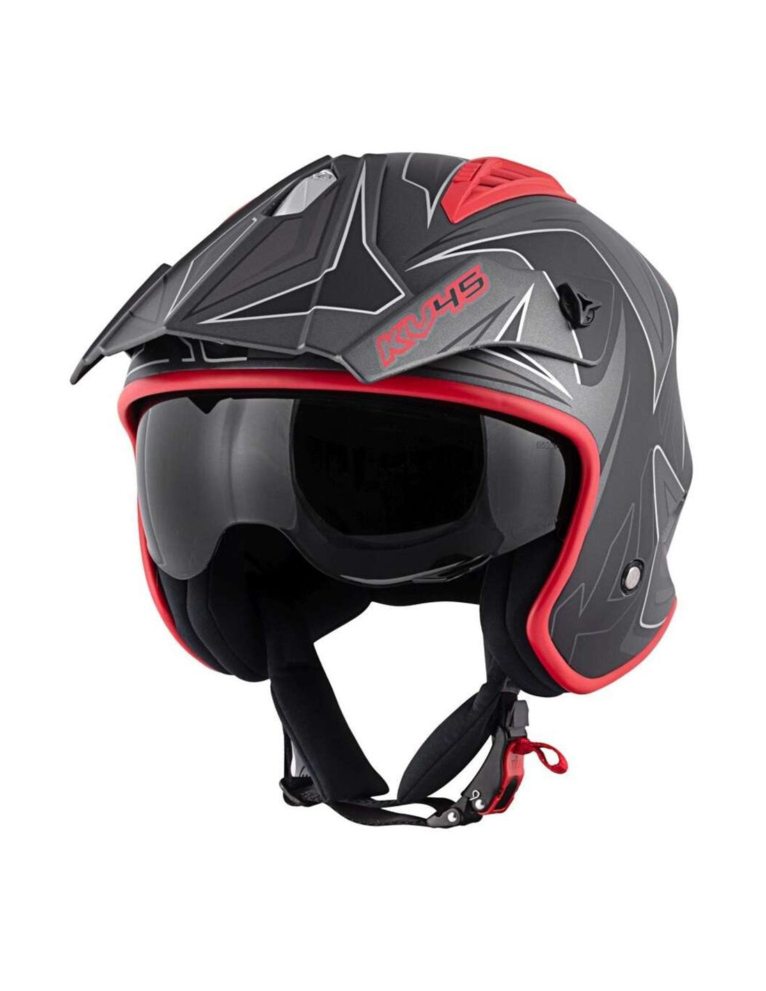 KAPPA - CASCO JET KV45/TRIALD/GEMINI TITANIO-MT/RED – 1 – Maximomoto PT