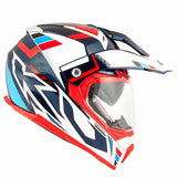 KAPPA - CASCO FULL KV30/EVO O/PLD/GRAYER BLANCO-BR/AZUL/ROJO