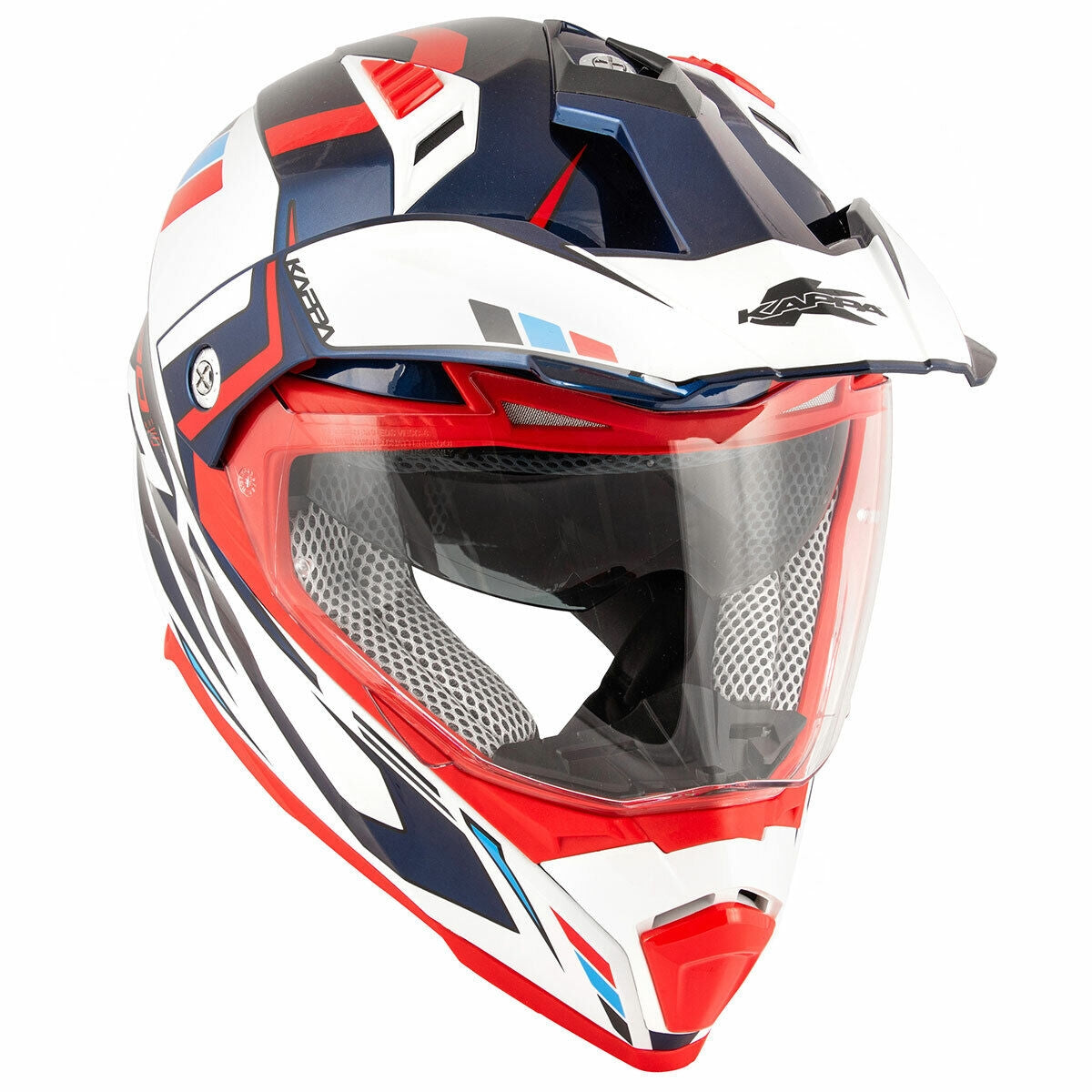 KAPPA - CASCO FULL KV30/EVO O/PLD/GRAYER BLANCO-BR/AZUL/RED – 6 – Maximomoto PT