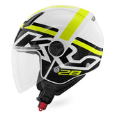 KAPPA - CASCO DJET KV28/EVO C/VGD/JOIN BLNCO-BR/NEGRO/YELLOW – Maximomoto PT