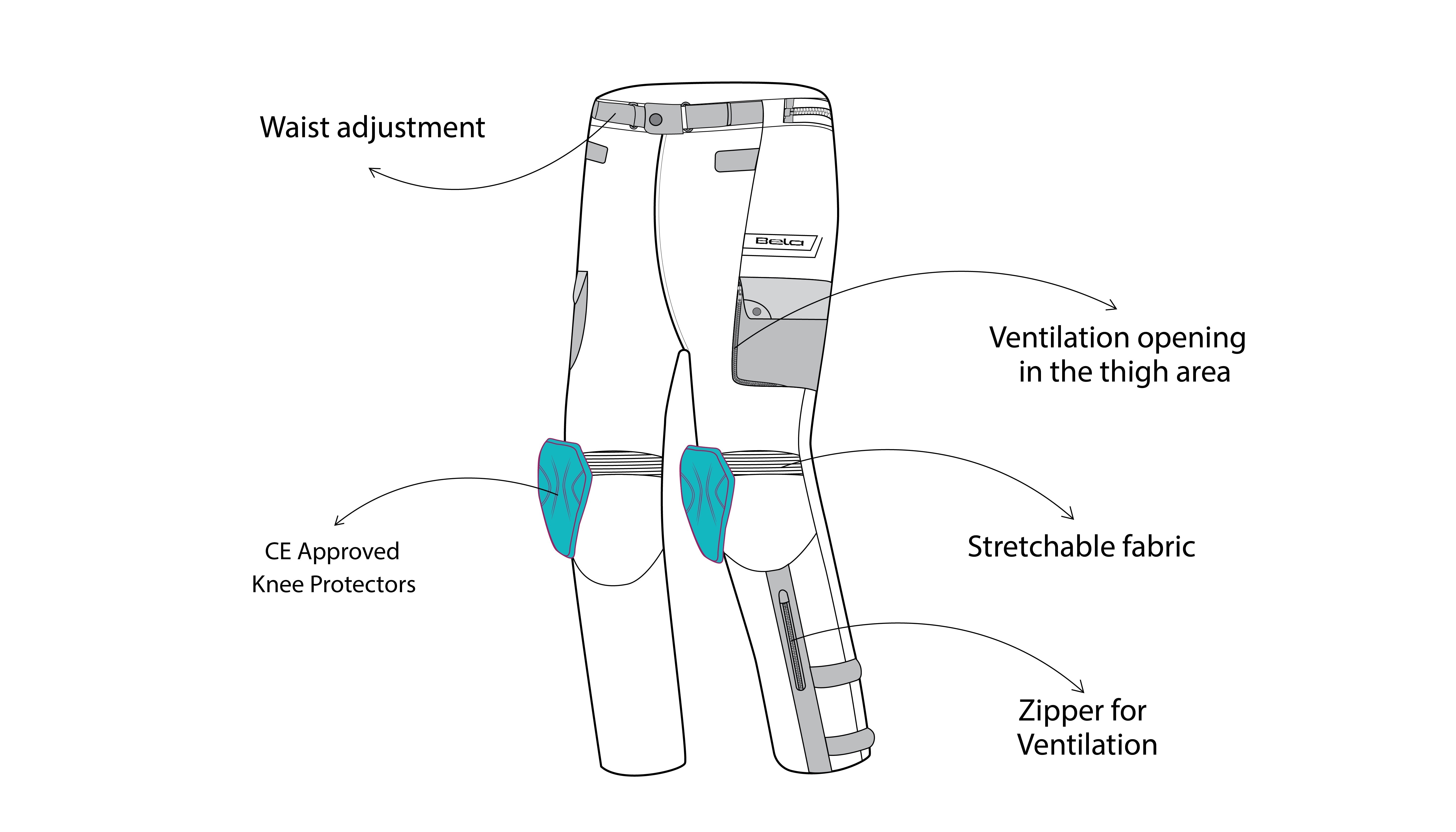 BELA CROSSROAD EXTREME WP Moto Textil Calcas Preto – 8 – Maximomoto PT
