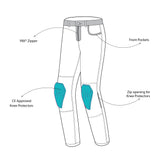 BELA KEVIN MXD-403 Vaquero Motocicleta Calças ganga Azul