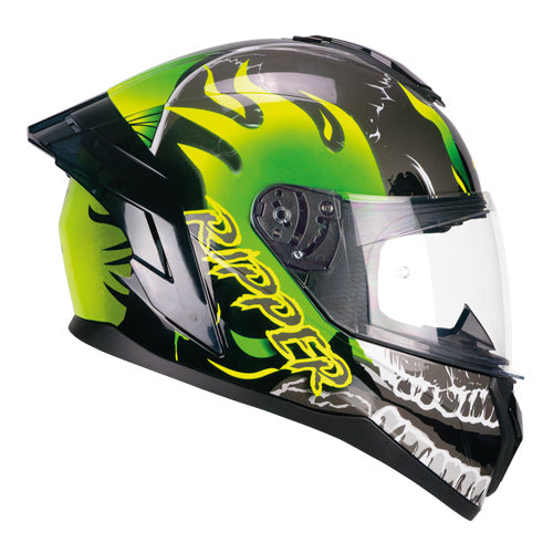 CGM 330R RIOT RIPPER Integral Casco Preto Verde amarelo Fluo – 2 – Maximomoto PT