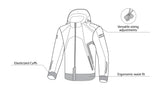 BELA BREEZE SOFTSHELL Moto Capuz Jaquetas Preto Azul