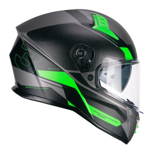 CGM 333G ONYX SPORT Integral Moto Casco Gray Fluo Green Matte – 2 – Maximomoto PT