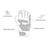 BELA Boom Winter WP Moto Senhora Couro Luvas Preto