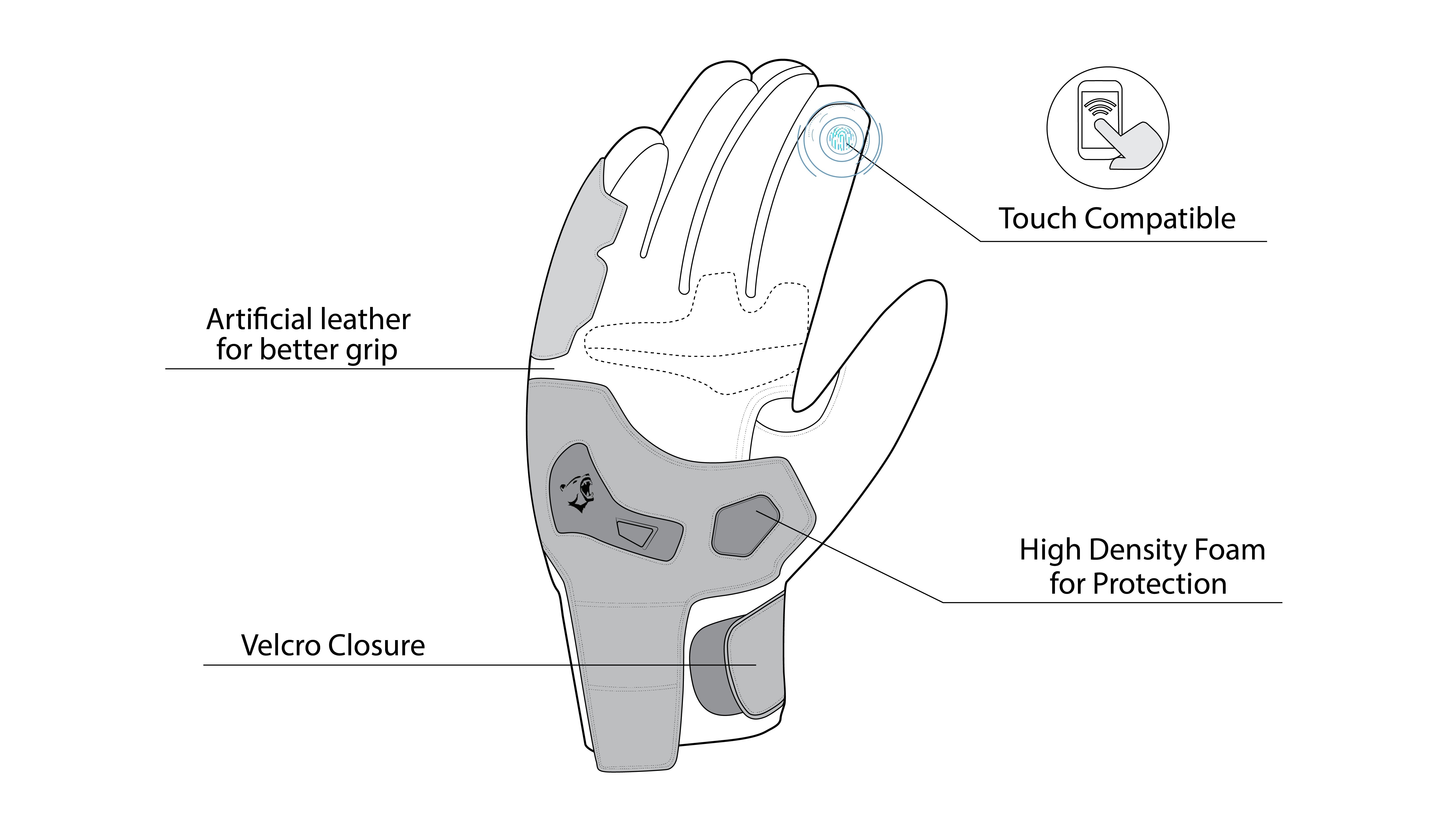BELA DARING Men's Motorcycle Textile Gloves Red Black – 5 – Maximomoto PT