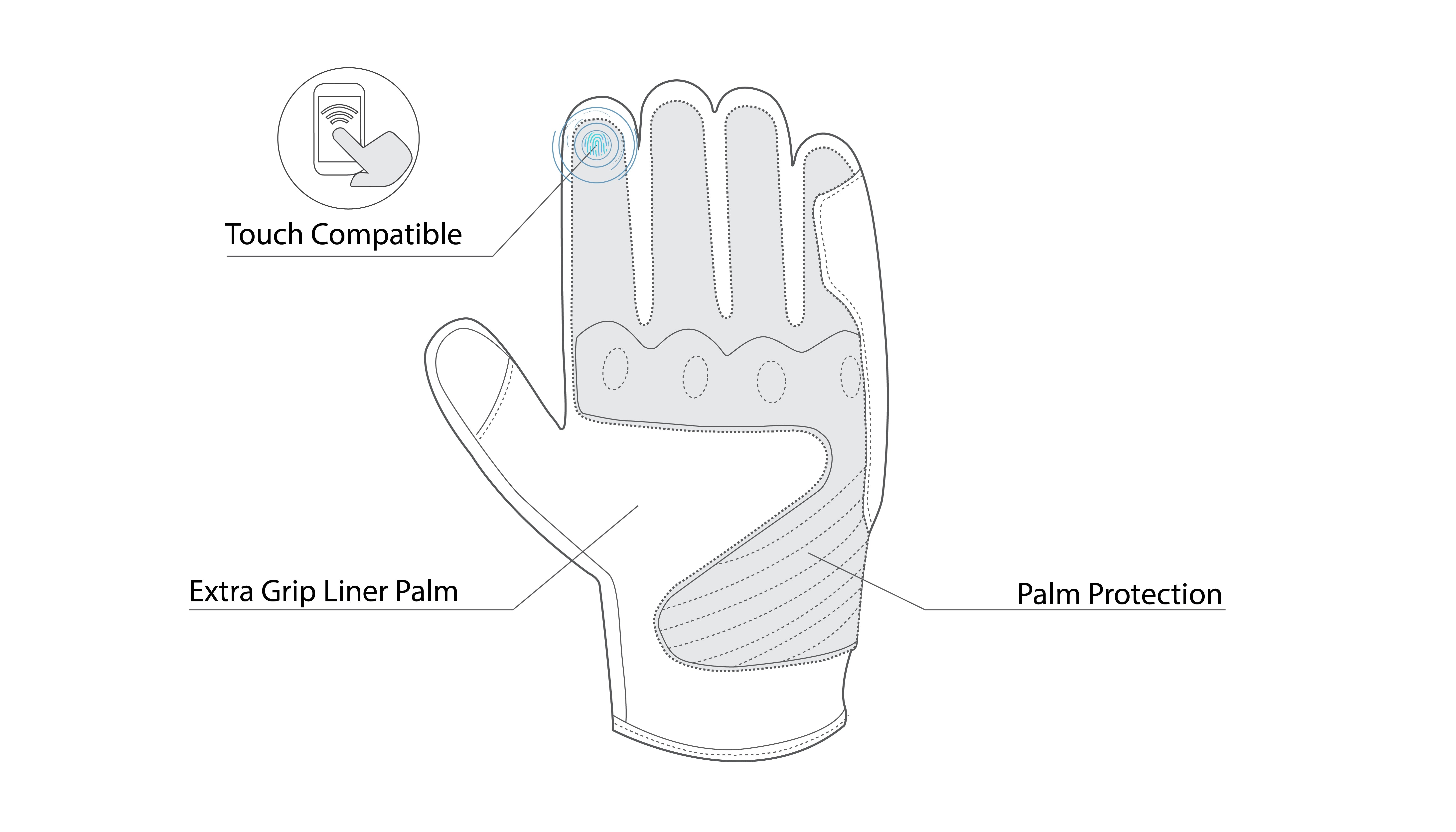R-TECH FALCON Motorcycle Leather Summer Gloves Black White – 6 – Maximomoto PT