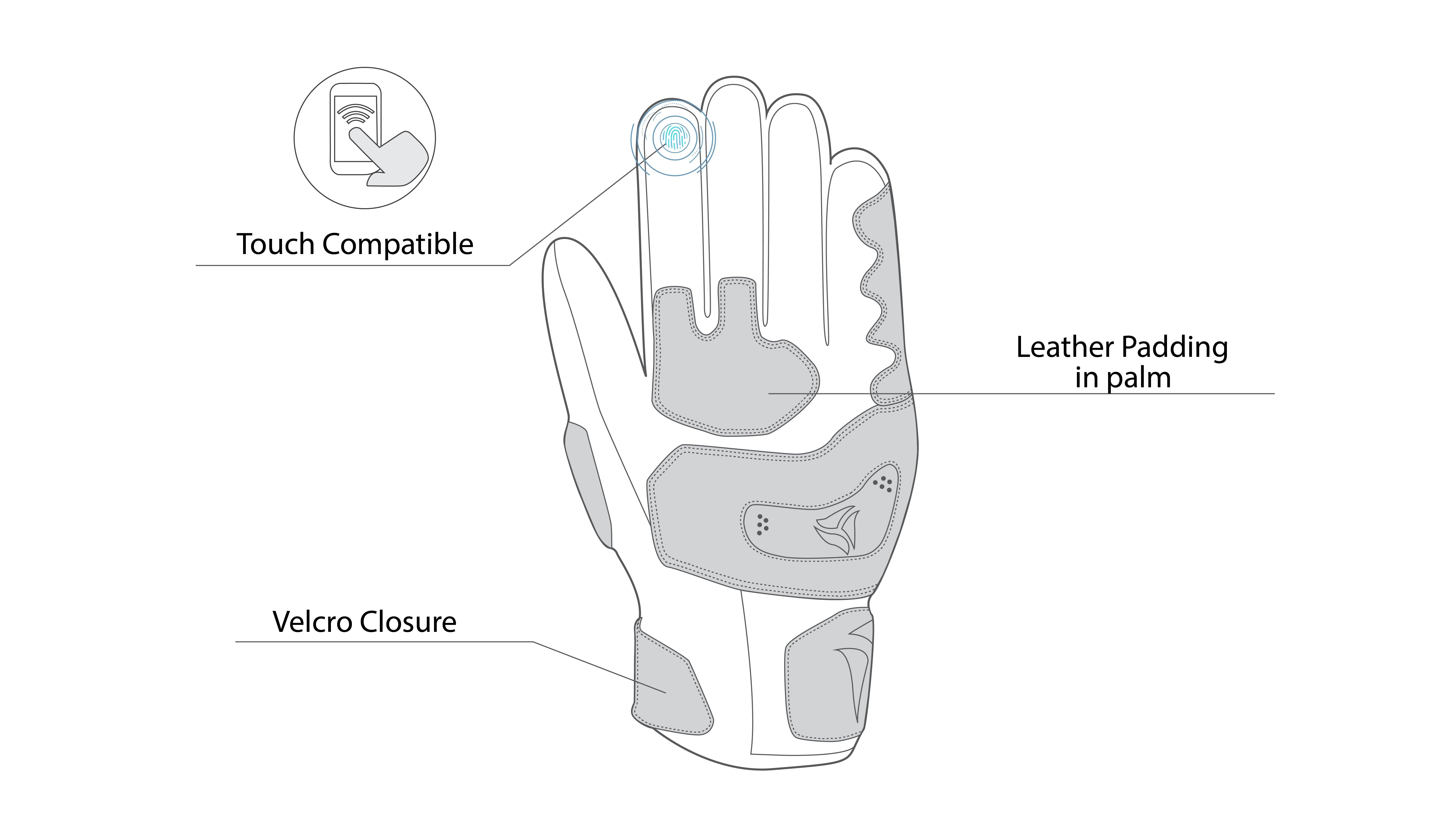 R-TECH ROBO Motorcycle Ladies Leather Gloves Black – 4 – Maximomoto PT