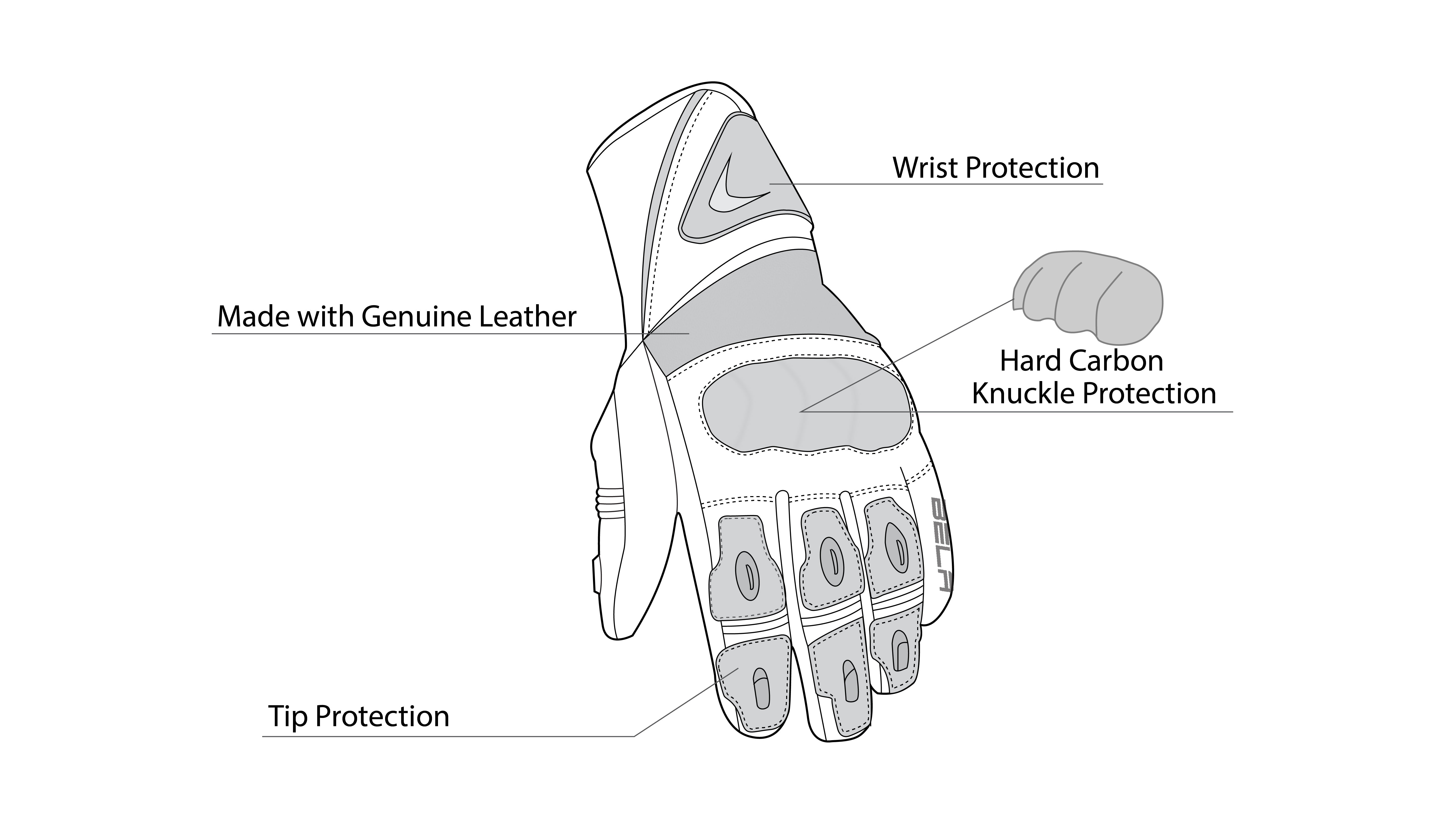 BELA ROCKET Motorcycle Leather Long Gloves White Green Black – 7 – Maximomoto PT