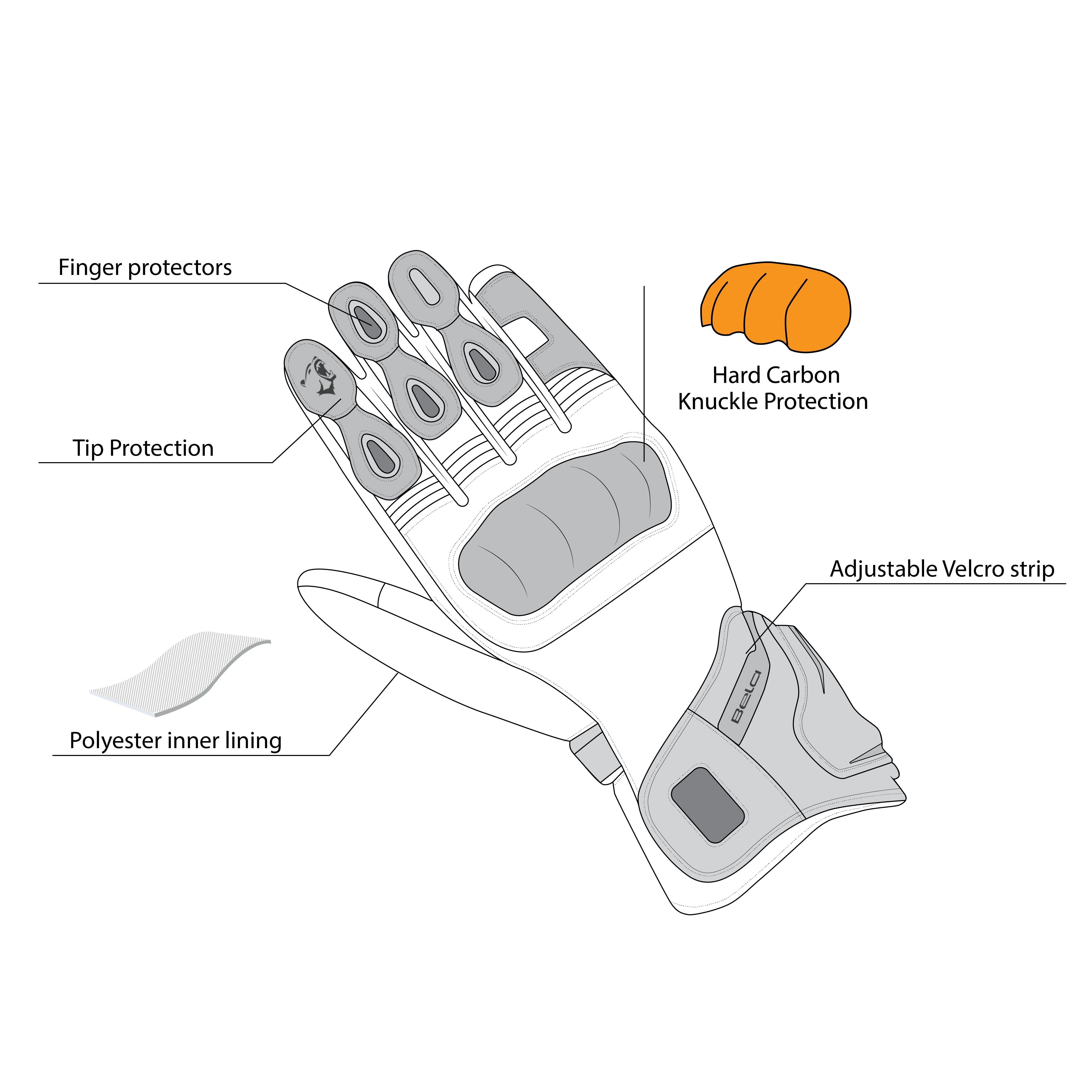 BELA Venom RS Racing Women's Motorcycle Leather Gloves – 3 – Maximomoto PT