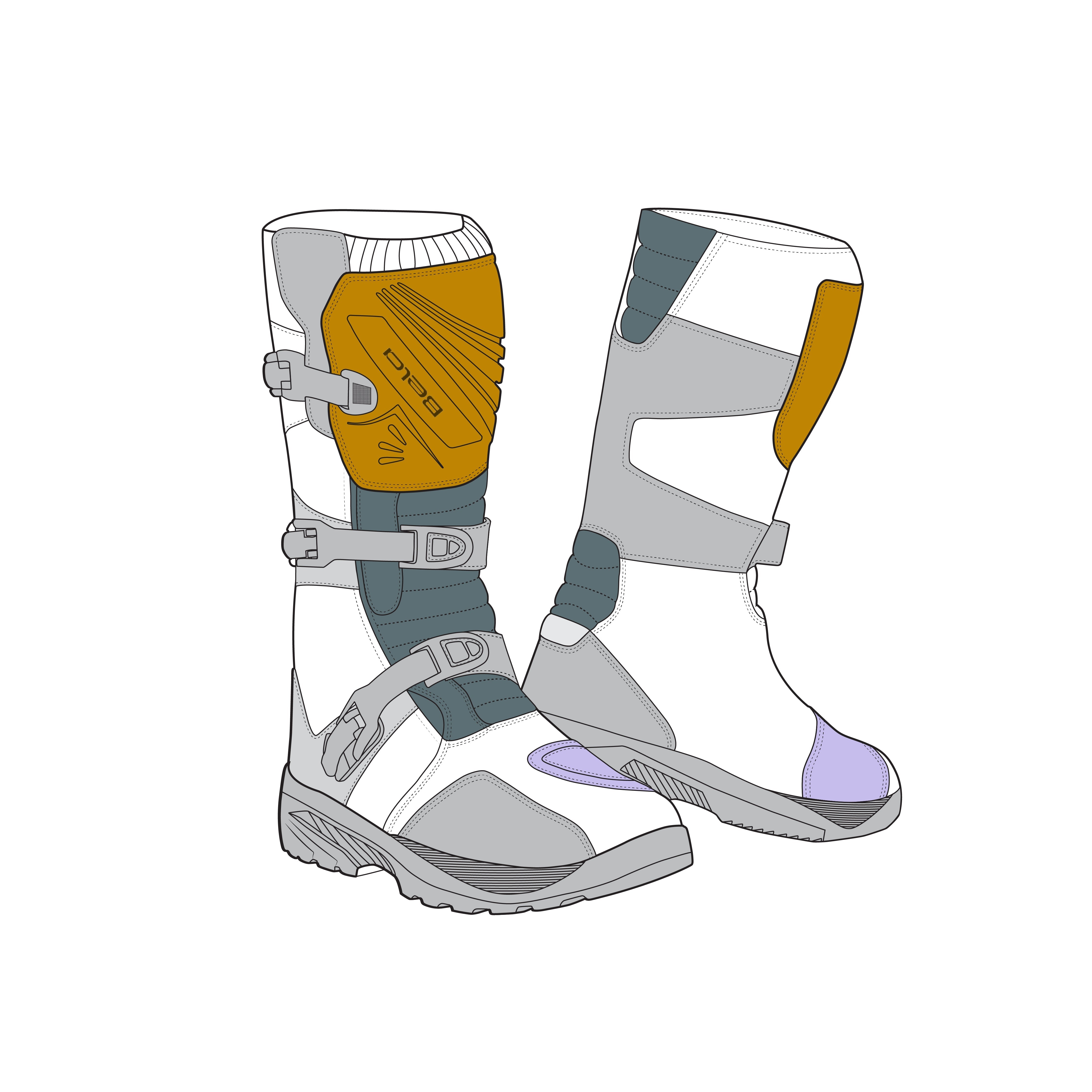 BELA SENIOR WP Motorcycle Leather Boots Brown – 9 – Maximomoto PT