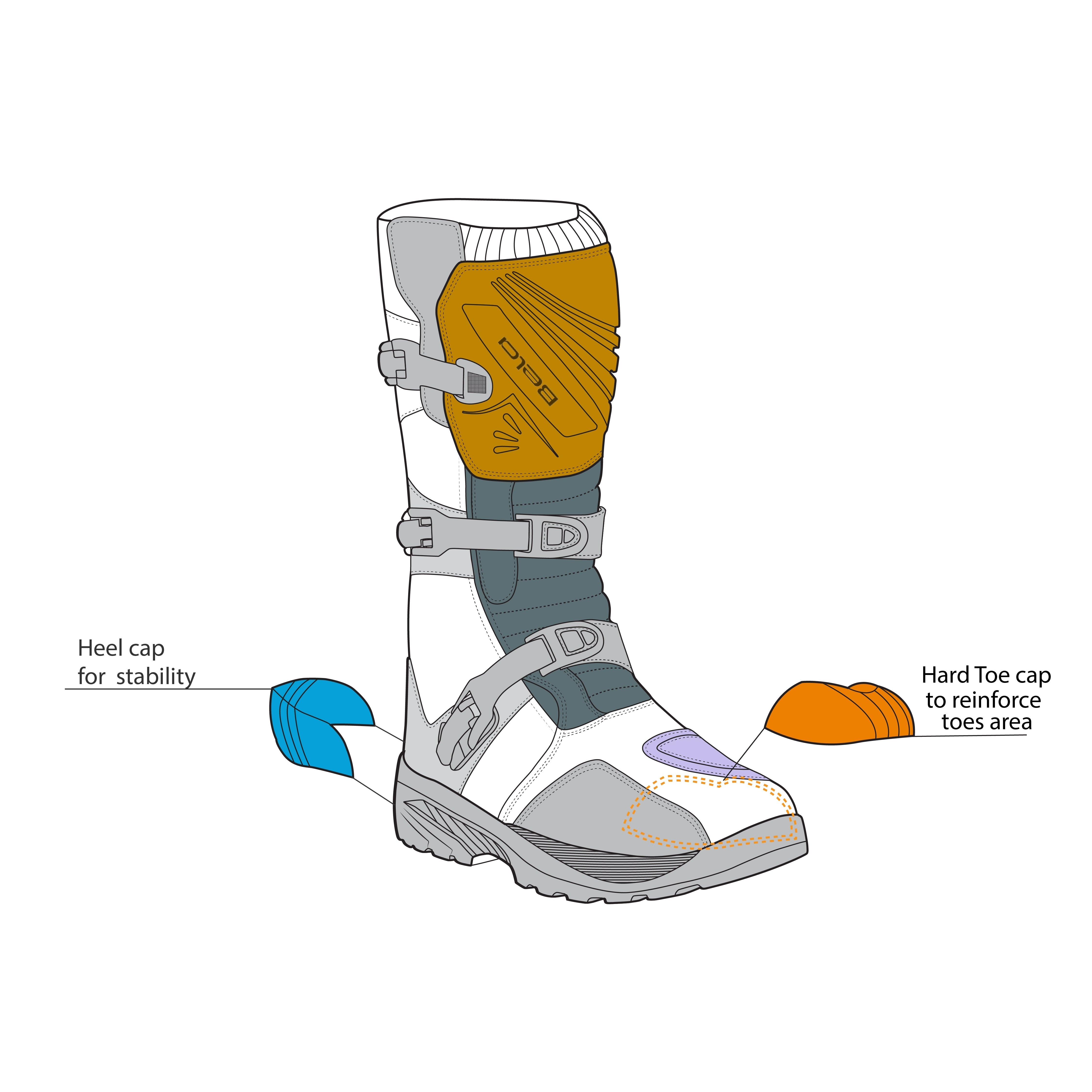 BELA SENIOR WP Moto Couro Botas Marrón - Imagem vetorial 3 de botas