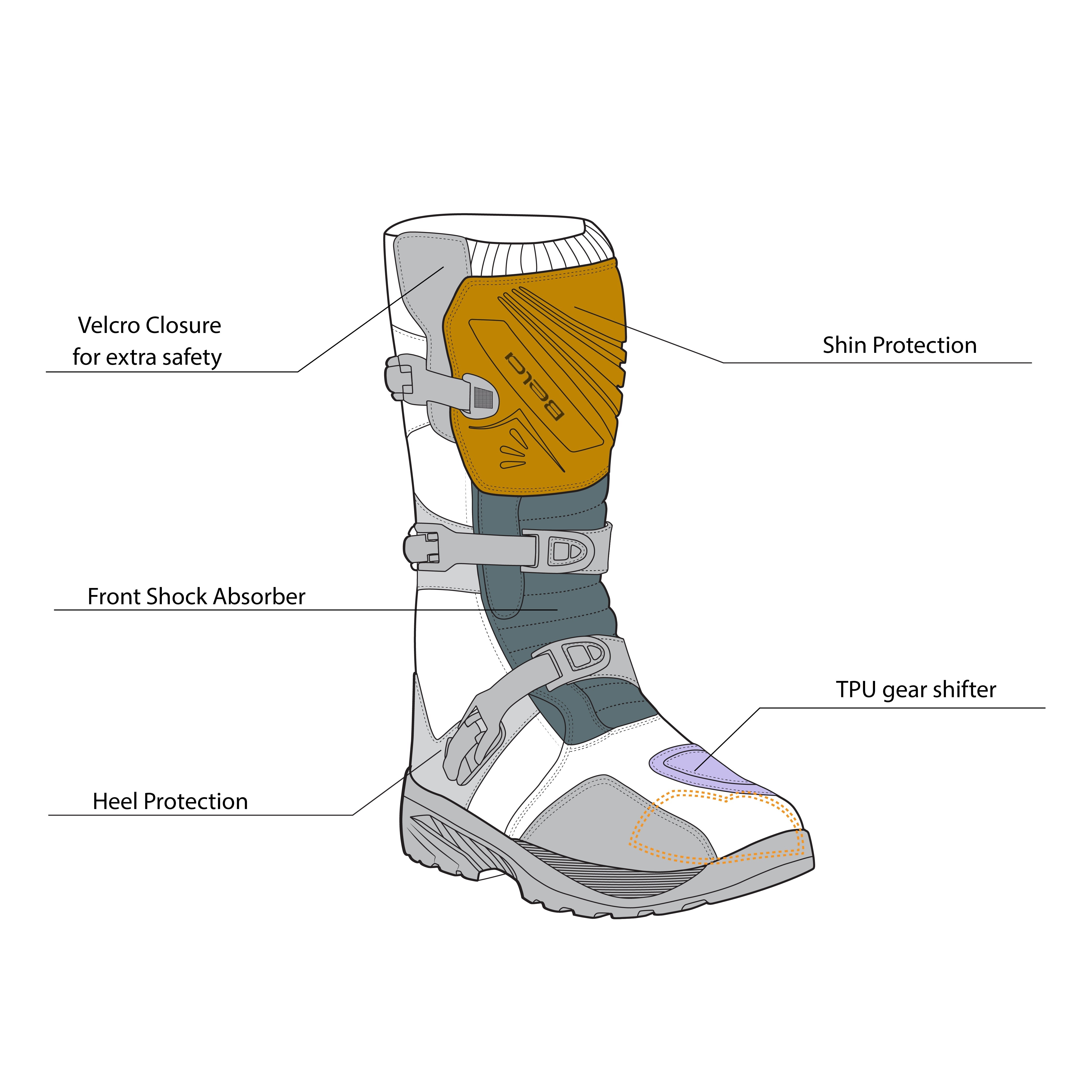 BELA SENIOR WP Moto Couro Botas Marrón - Imagem vetorial 4 de botas
