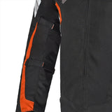 BELA HIGHLAND Motociclista Homem Casaco Preto Branco Laranja