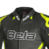 BELA Rocket Homem Moto Piel Casacos Preto Fluor Amarelo