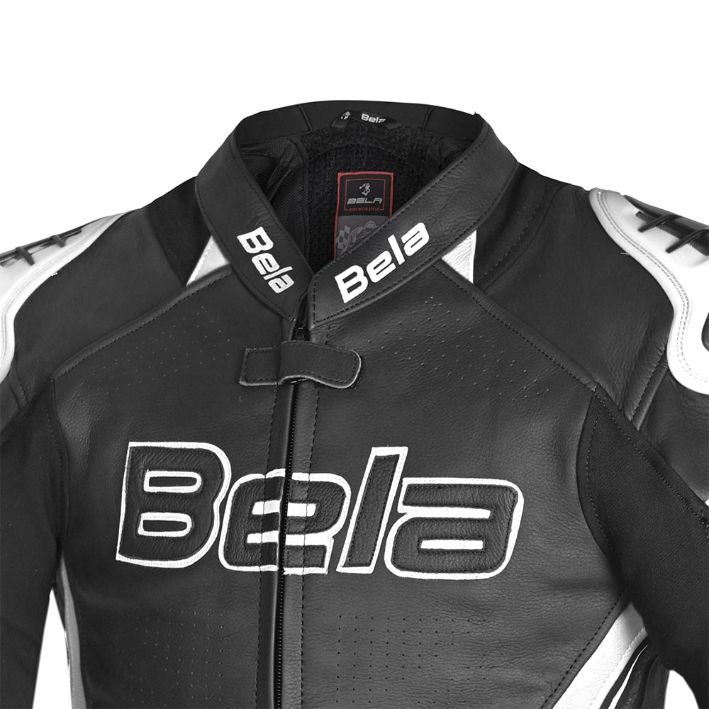 BELA Rocket Homem Moto Piel Casacos Preto Branco – 8 – Maximomoto PT