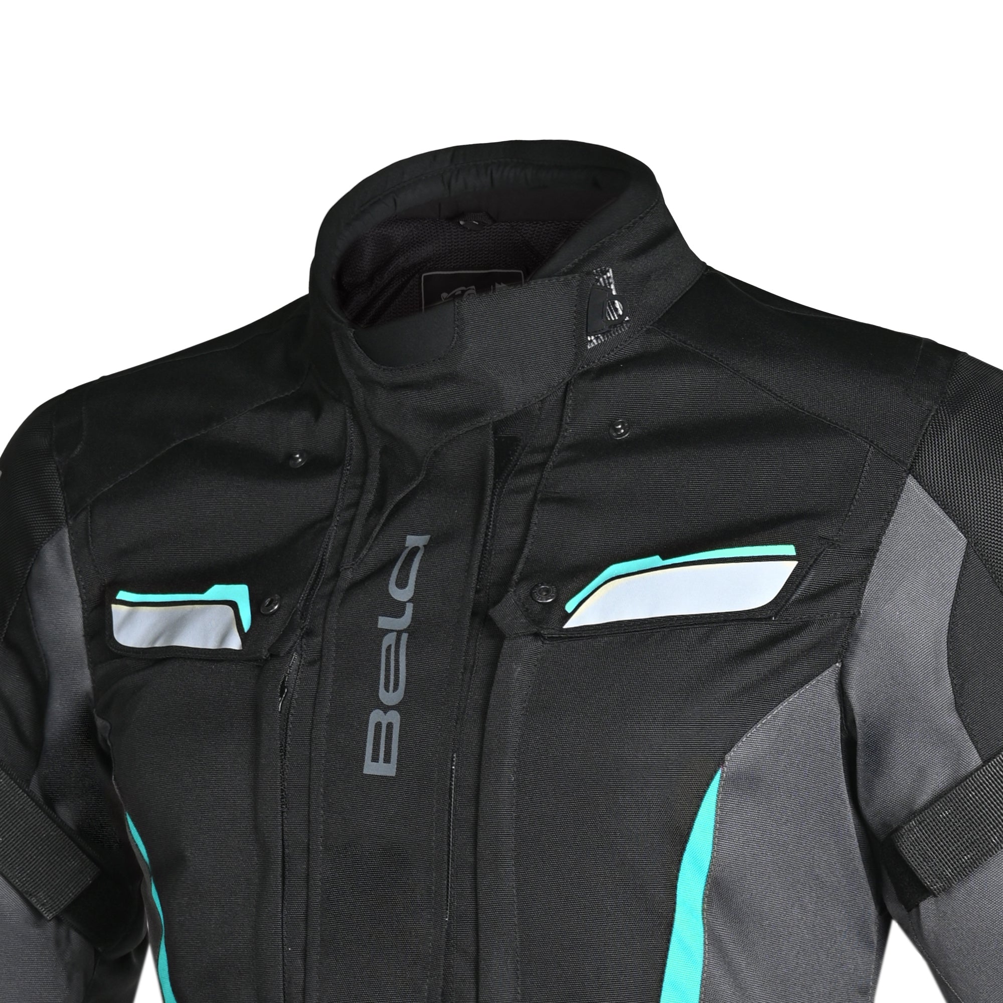 BELA HURRICANE 3 Em 1 Moto Senhora Casaco Turquesa Preto