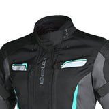 BELA HURRICANE 3 Em 1 Moto Senhora Casaco Turquesa Preto