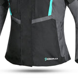 BELA HURRICANE 3 Em 1 Moto Senhora Casaco Turquesa Preto