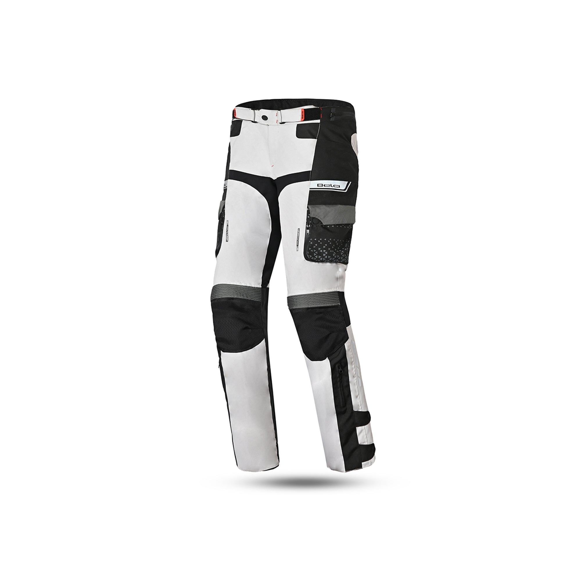 BELA EXTREME WP Crossroad Têxtil Motocicleta Calças Cinza Gelo Pretomaximomoto.pt-front