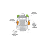 BELA ONSAKER Moto Textil Casacos Areia Preta Laranja