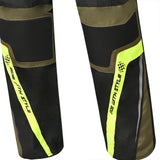 BELA WATSON Moto Textil Calcas Preto Cáqui Amarelo Branco