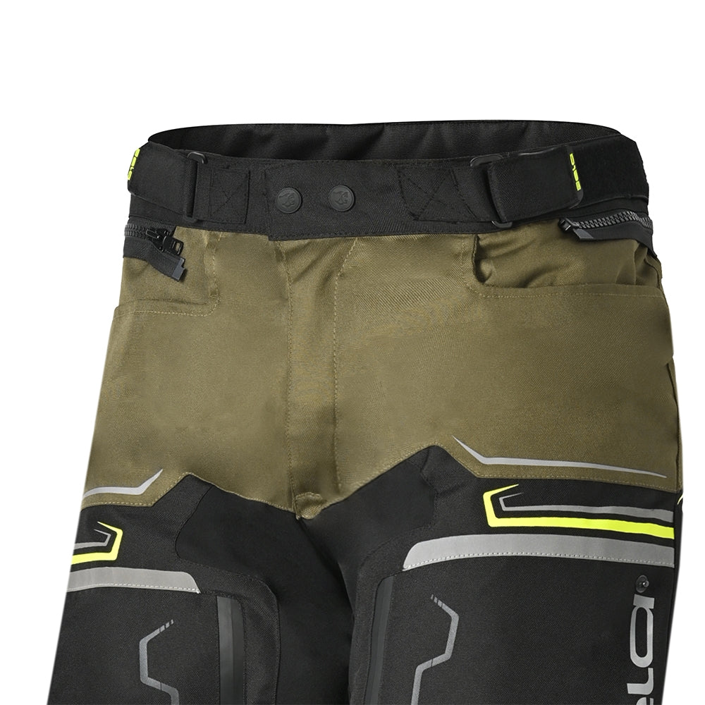 BELA WATSON Moto Textil Calcas Preto Cáqui Amarelo Branco