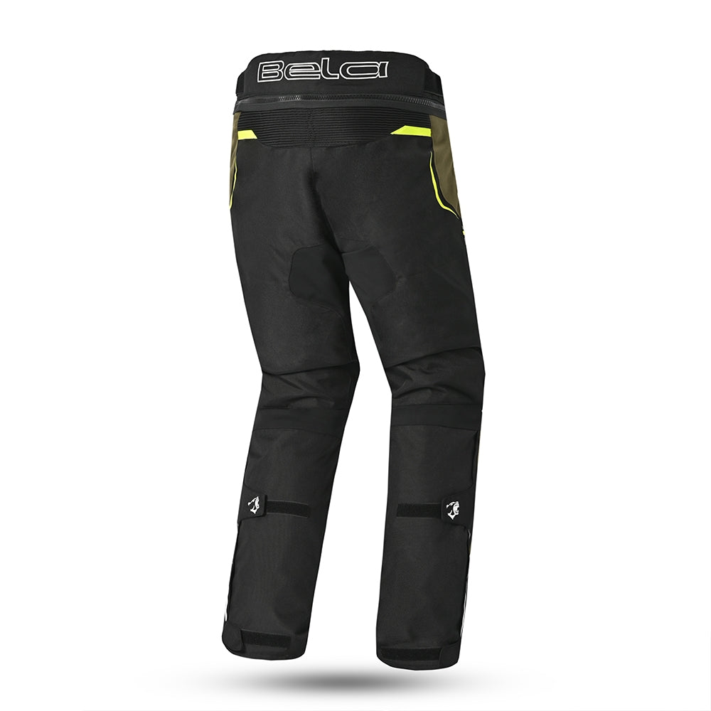 BELA WATSON Moto Textil Calcas Preto Cáqui Amarelo Branco maximomoto.pt-back