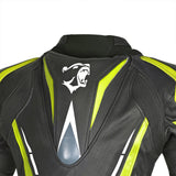 BELA Rocket Senhora Moto Couro Casacos Preto Amarelo Fluo