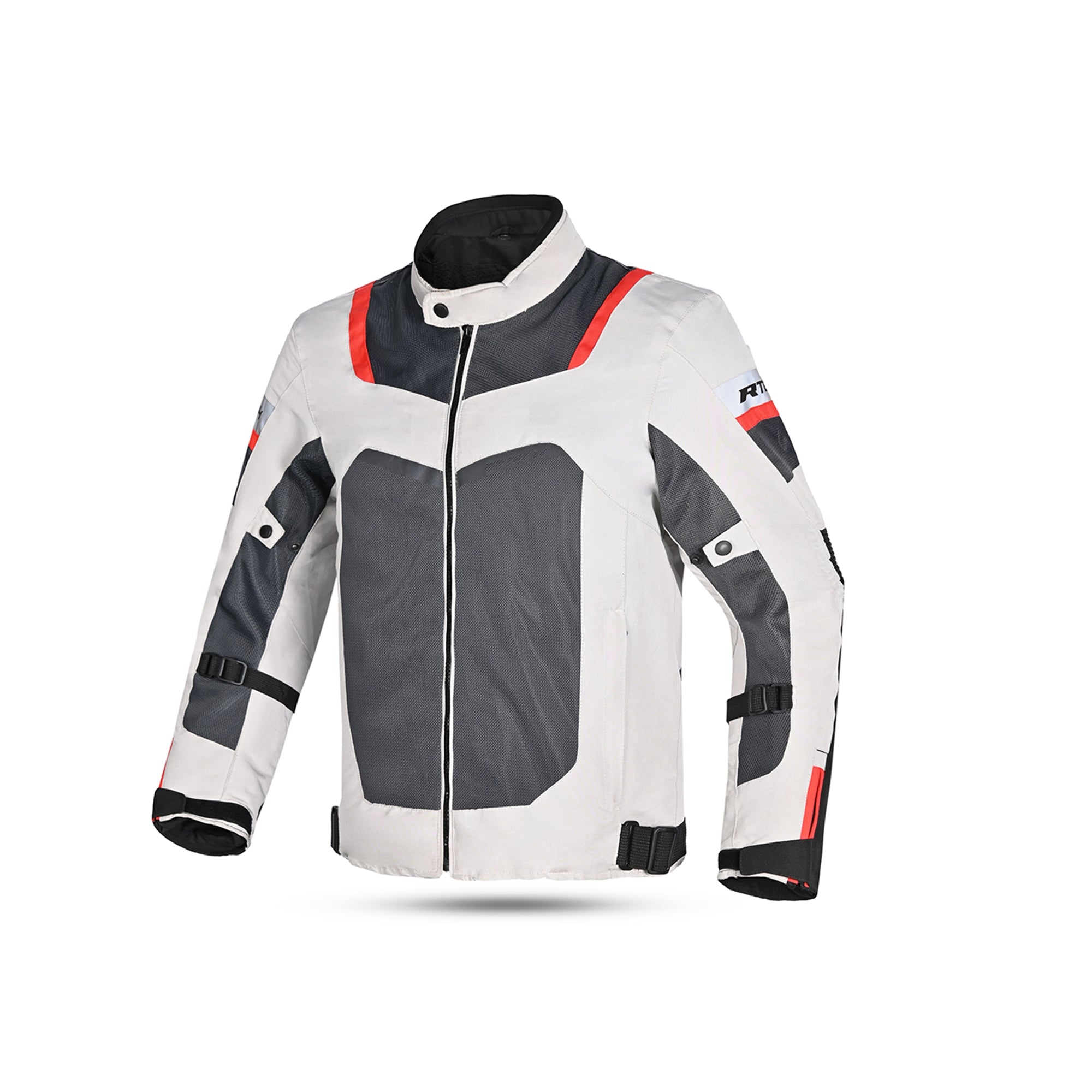 R-TECH SPIRAL MESH Motorcycle Textile Jackets Ice Black Red – 1 – Maximomoto PT
