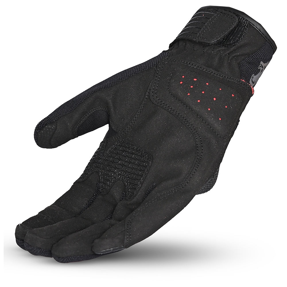 BELA HERO AIR Moto Senhora Textil Luvas Preto Vermelho