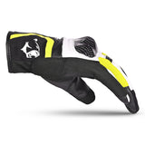 BELA AIR FLOW Moto Couro Luvas Preto Branco Amarelo Fluorescente