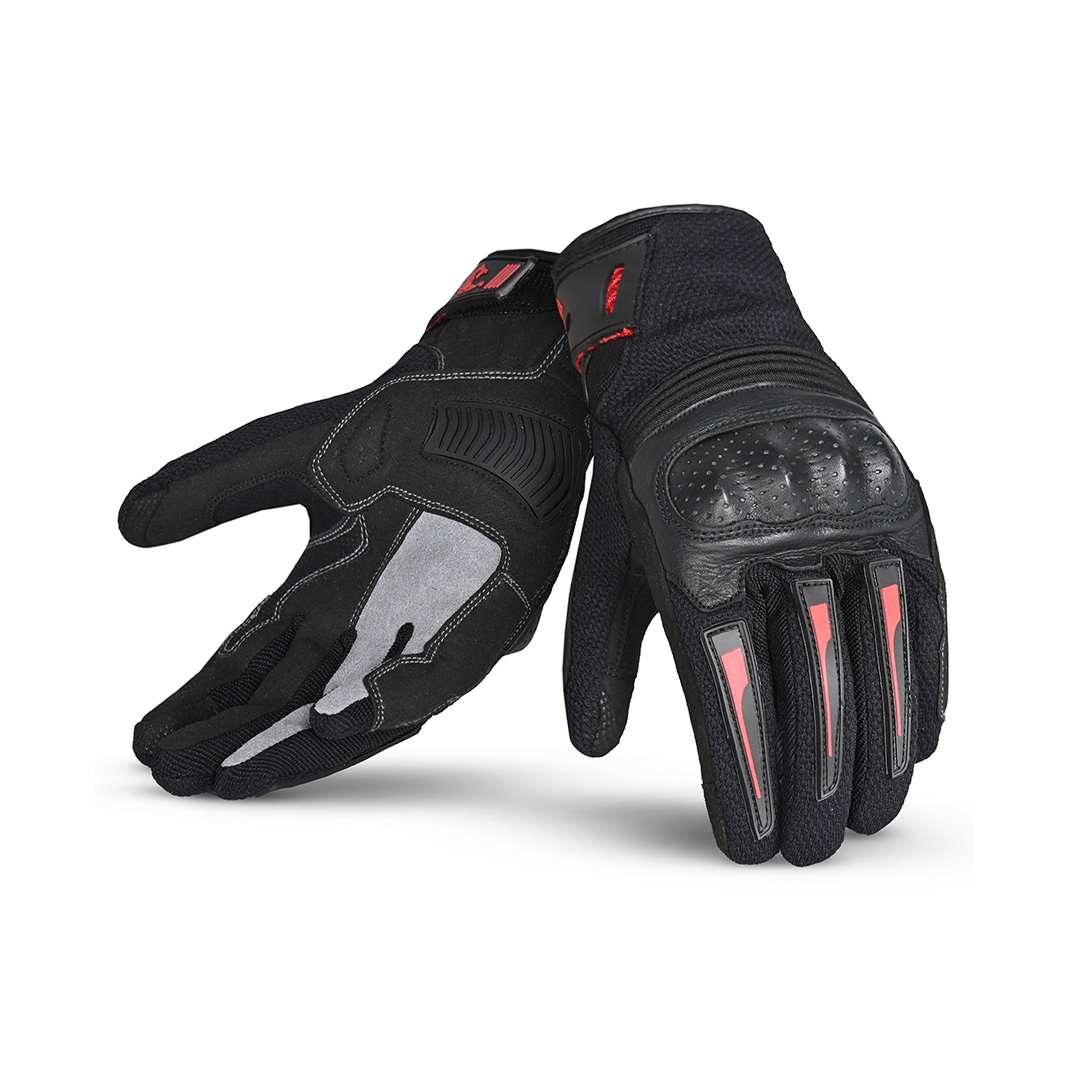 BELA DRIFT Women's Motorcycle Textile Gloves Black Red – 1 – Maximomoto PT